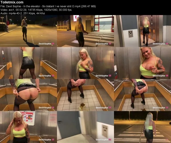 Devil Sophie – In the elevator – So blatant I ve never shit O