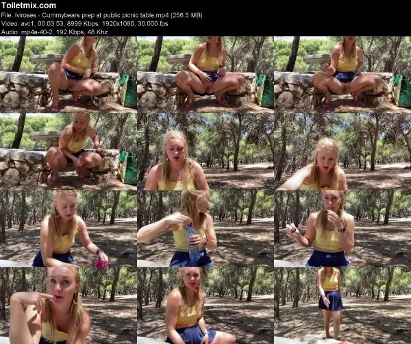 Iviroses – Cummybears prep at public picnic table