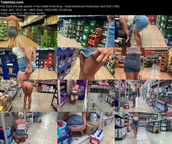 Kack and piss sauerei in the middle of the shop – Anale Bockwurst introd…