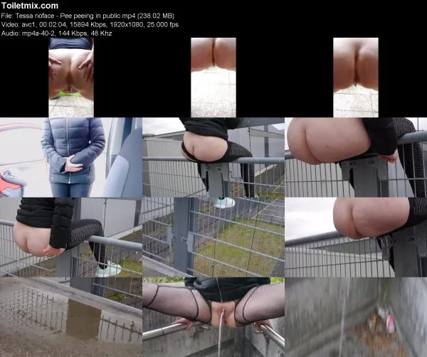 Tessa noface – Pee peeing in public