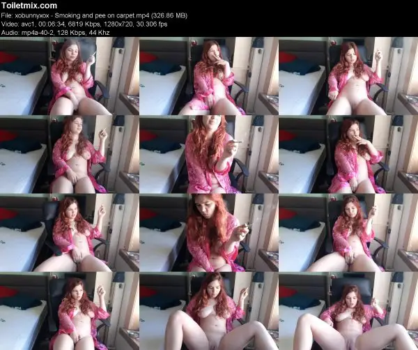 xobunnyxox – Smoking and pee on carpet