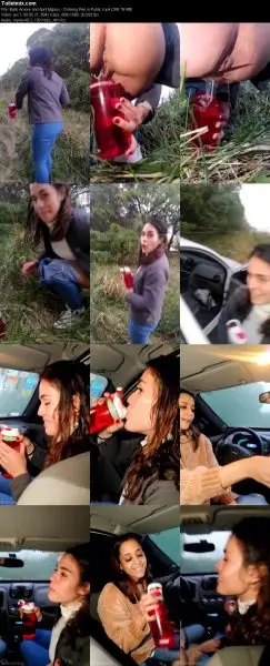 Belle Amore and April Bigass – Drinking Pee in Public