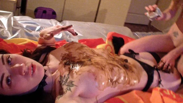 Filthy Scat Threesome Scat Sex – part 1