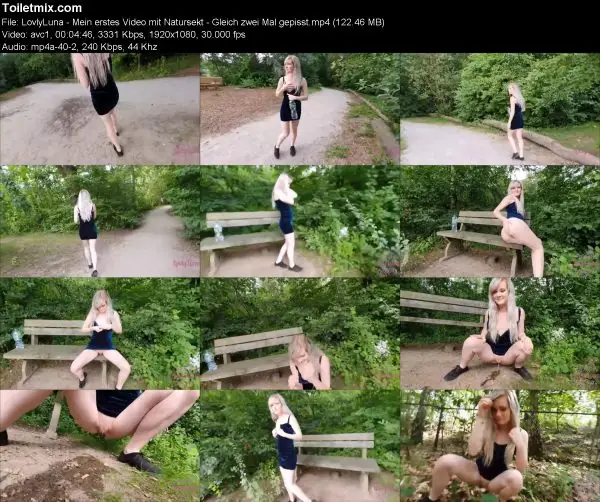 LovlyLuna – Mein erstes Video mit Natursekt – Gleich zwei Mal gepisst