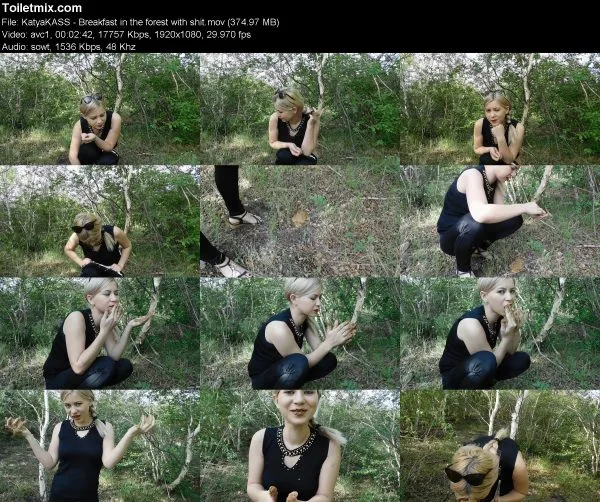 KatyaKASS – Breakfast in the forest with shit