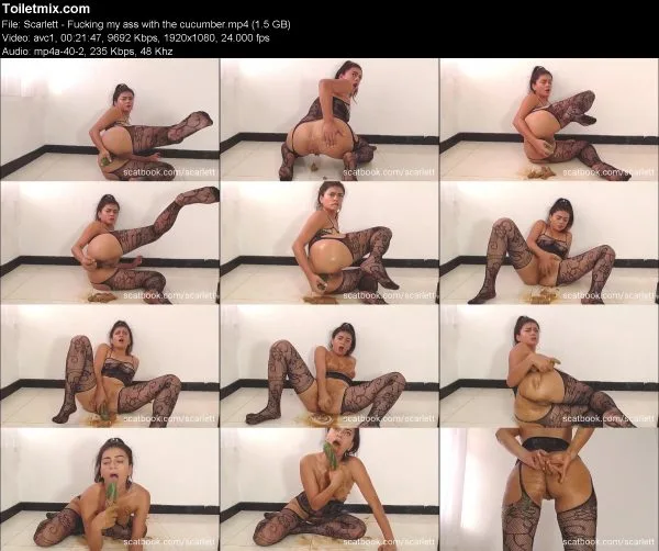 Scarlett – Fucking my ass with the cucumber