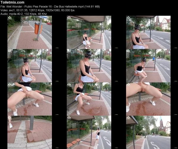 WetingWonder – Public Piss Parade 16 – Die Bus Haltestelle