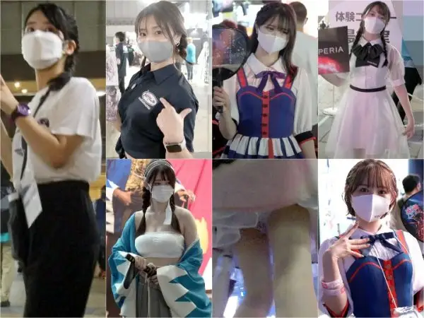 0023東◯ゲー◯ショウ熱視線散歩2 Upskirt