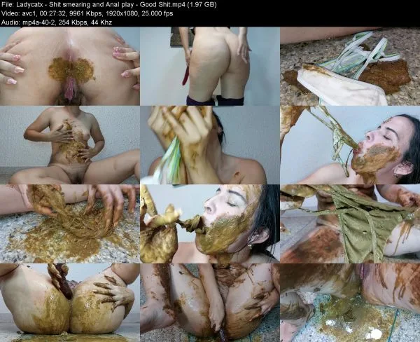 Ladycatx – Shit smearing and Anal play – Good Shit