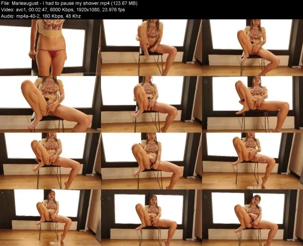 Marieaugust – I had to pause my shower