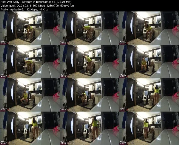 Wet Kelly – Spycam in bathroom