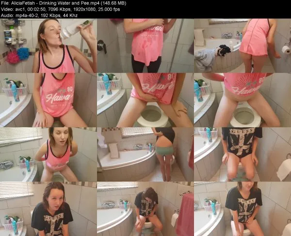 AliciaFetish – Drinking Water and Pee