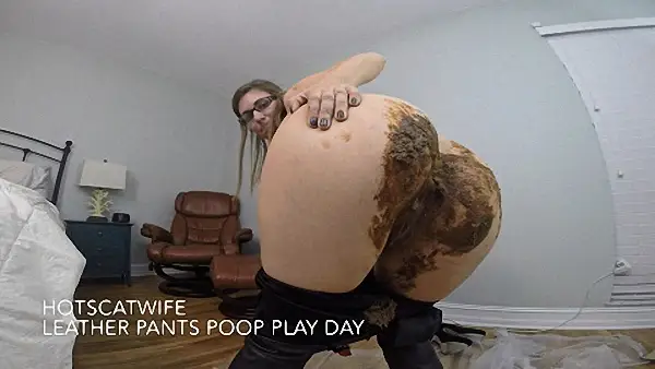 HotScatWife – Leather PANTS POOP PLAY DAY