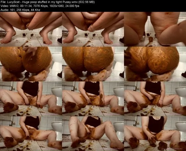 LucyScat – Huge poop stuffed in my tight Pussy