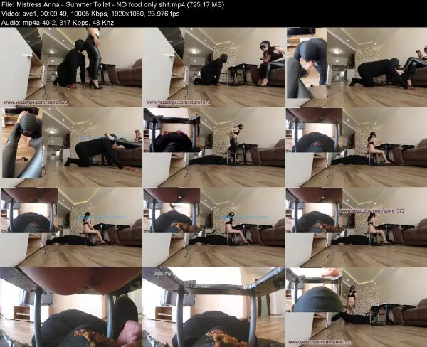 Mistress Anna – Summer Toilet – NO food only shit