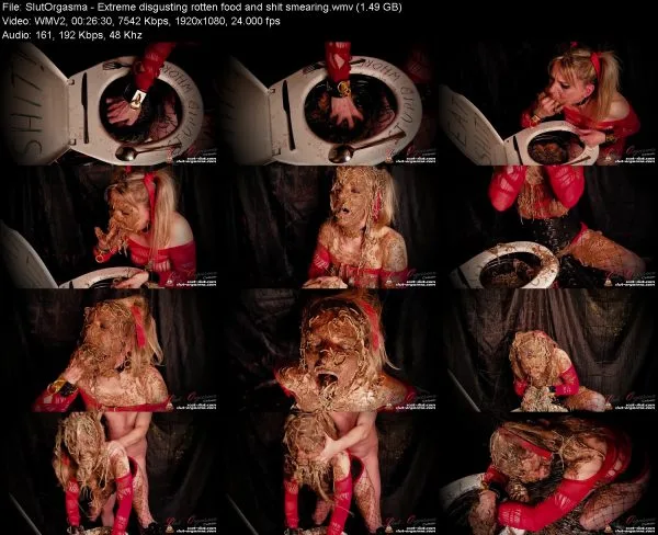 SlutOrgasma – Extreme disgusting rotten food and shit smearing