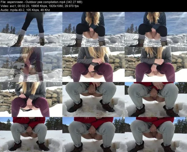aspenrosee – Outdoor pee compilation