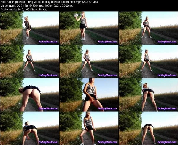 fuckingblonde – long video of sexy blonde pee herself