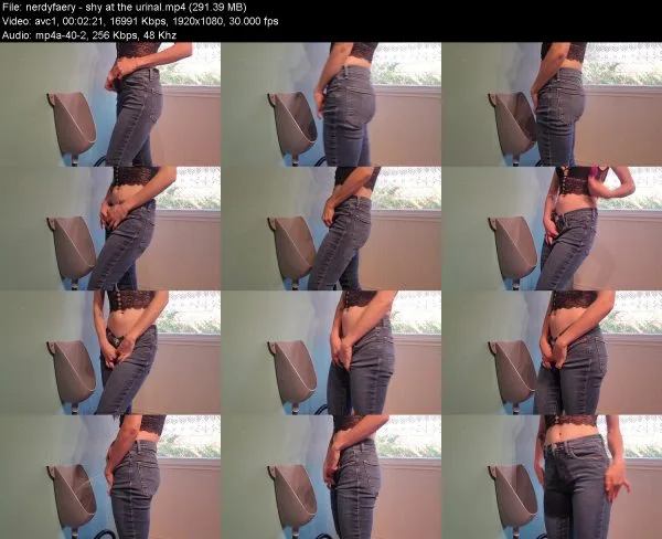 nerdyfaery – shy at the urinal