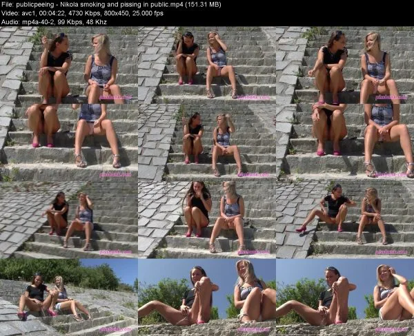 publicpeeing – Nikola smoking and pissing in public