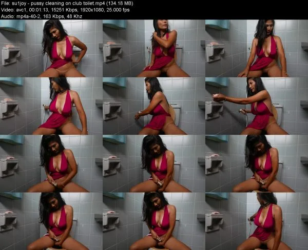 su1joy – pussy cleaning on club toilet