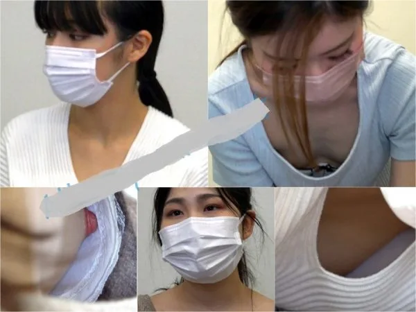Downblouse【胸チラ】救命講習中⑳　エロ乳首、ゆる谷