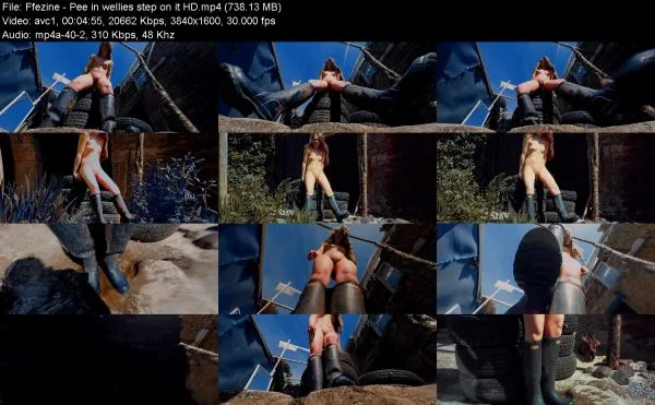 Ffezine – Pee in wellies step on it HD