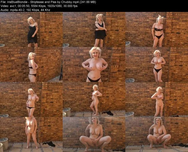 IrisBlueBlondie – Striptease and Piss by Chubby