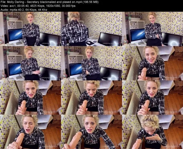 Molly Darling – Secretary blackmailed and pissed on