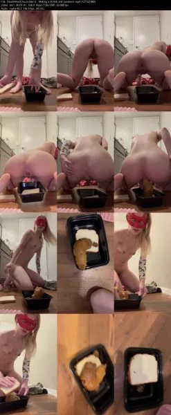 SarahWestChococlate13 – Making a HUGE shit sandwich
