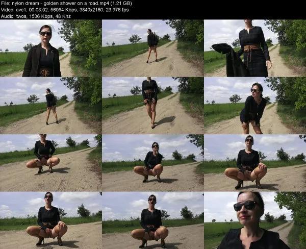 nylon dream – golden shower on a road