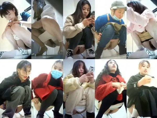 toilet models 美女コンビニトイレ Part.31Part.35,5本分35名