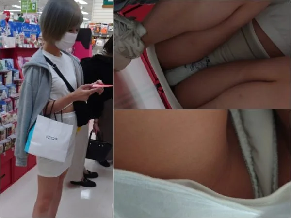 Upskirt かわいい女子大生のロングワンピース Japanese Voyeur
