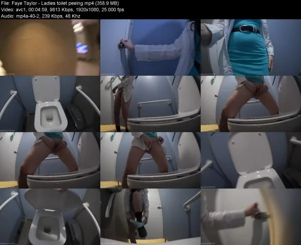 Faye Taylor – Ladies toilet peeing