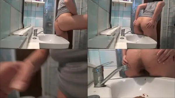 Huge diarrhea in sink (pov)