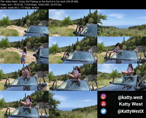 Katty West – Crazy Girl Pissing on the Roof of a Car