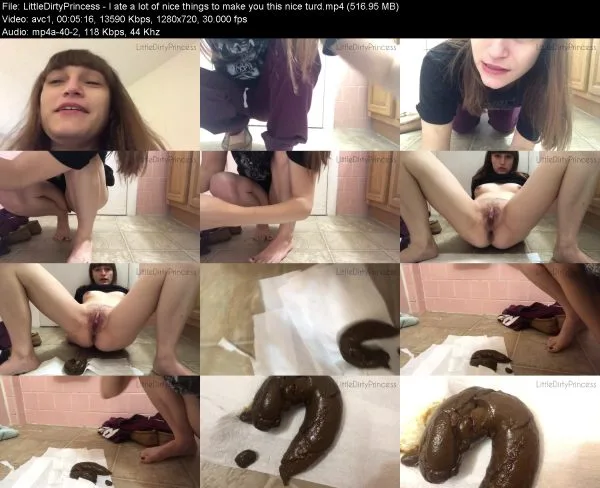 LittleDirtyPrincess – I ate a lot of nice things to make you this nice turd