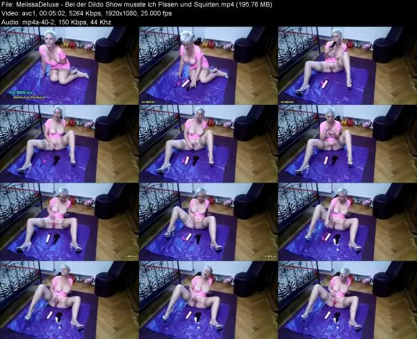 MelissaDeluxe – Bei der Dildo Show musste ich Pissen und Squirten