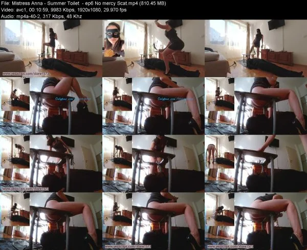 Mistress Anna – Summer Toilet  – ep6 No mercy Scat