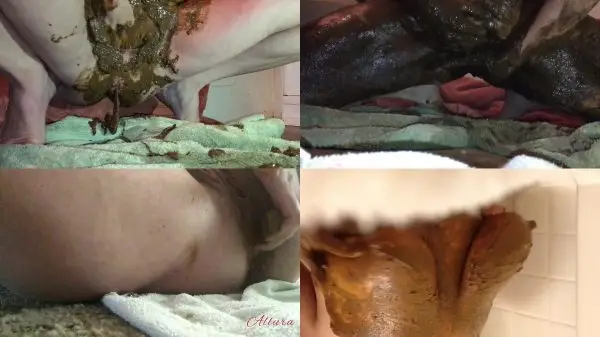 Shitting Smeared Tits and Stuffed Pussy – Shitty Masturbation