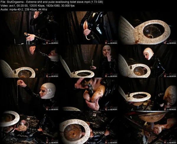 SlutOrgasma – Extreme shit and puke swallowing toilet slave