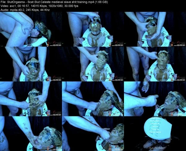 SlutOrgasma – Scat Slut Celeste medieval slave shit training