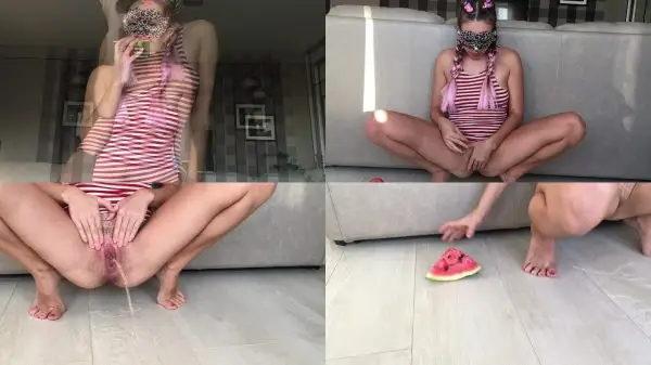 honey luna – girl watermelon hot piss