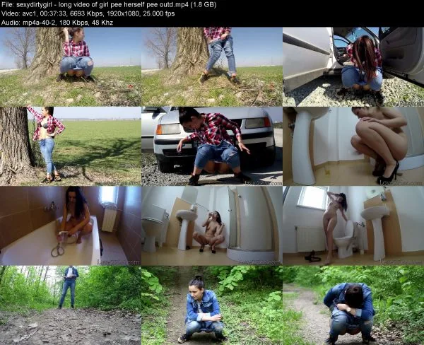 sexydirtygirl – long video of girl pee herself pee outd