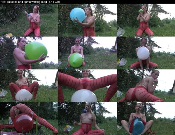 balloons and tights wetting