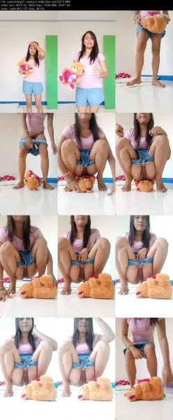 cummybaby27 – peeing in teddy bear
