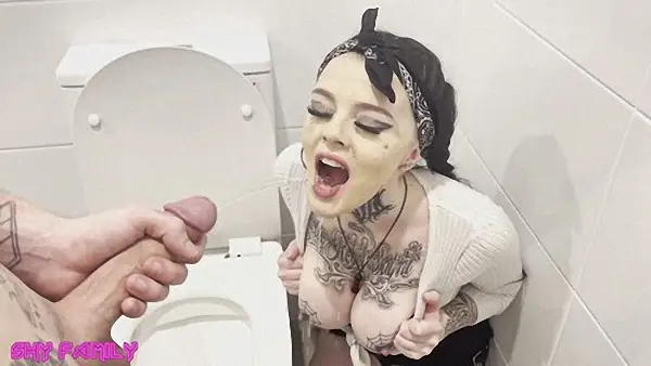 Shyfamily – Toilet piss whore filled in all three holes