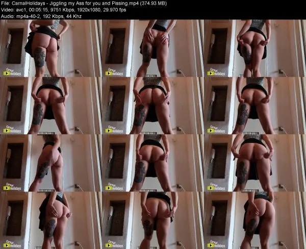 CarnalHolidays – Jiggling my Ass for you and Pissing