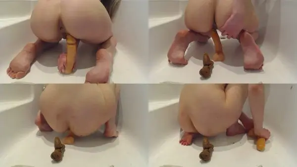 DirtyLena – Poo and Pee in bath