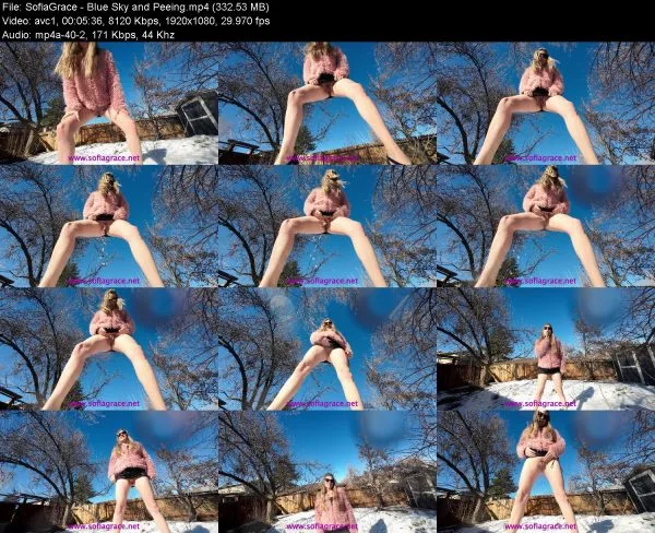 SofiaGrace – Blue Sky and Peeing